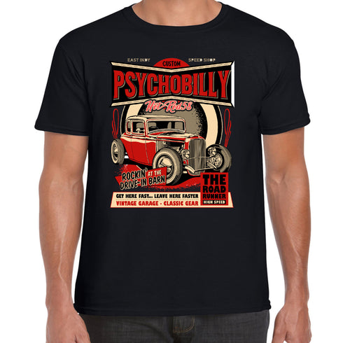Hotrod 58 Classic Vintage Rockabilly Pschychobilly Hot rod T Shirt