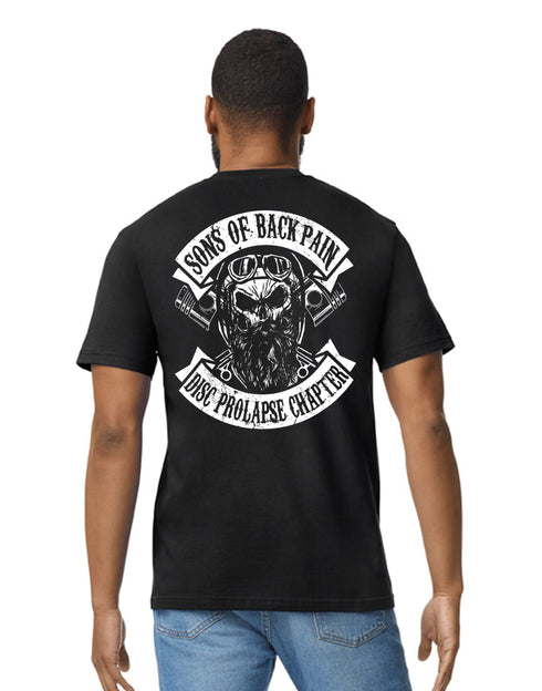Biker T-Shirt Vintage Motorcycle Classic Bike Custom Chopper Sons Of Back Pain Piston