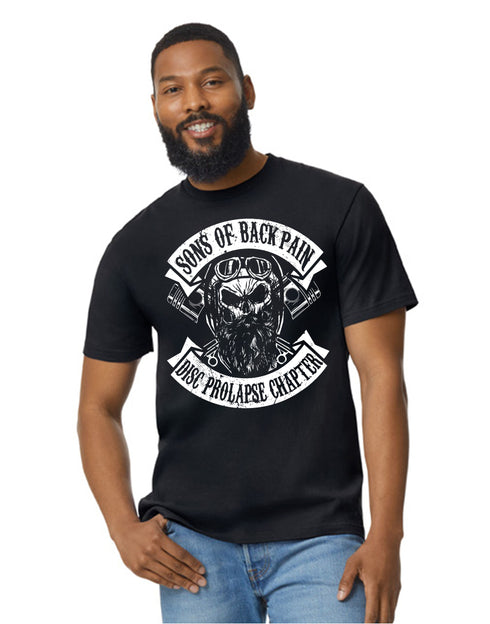 Biker T-Shirt Vintage Motorcycle Classic Bike Custom Chopper Sons Of Back Pain Piston