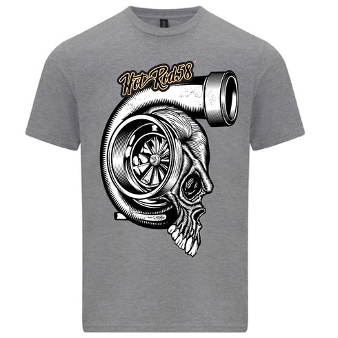 Hotrod 58 Classic Vintage Rockabilly Turbo Skull Modified Car Hot rod T Shirt