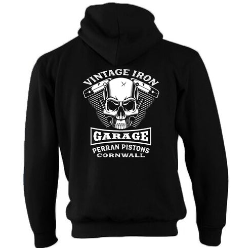 Perran Pistons Biker Hoody Hoodie Classic Bike Custom Chopper Vintage Iron