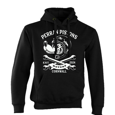 Perran Pistons Biker Hoody Hoodie Classic Custom Garage Wolfy Cornwall