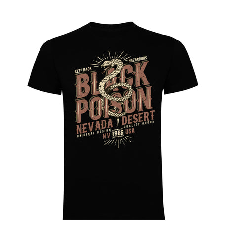 Hotrod 58 Biker Motorcycle Black Poison Nevada T-Shirt