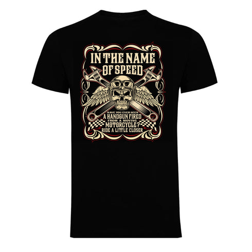 Hotrod 58 Biker Motorcycle In The Name Of Speed T Shirt