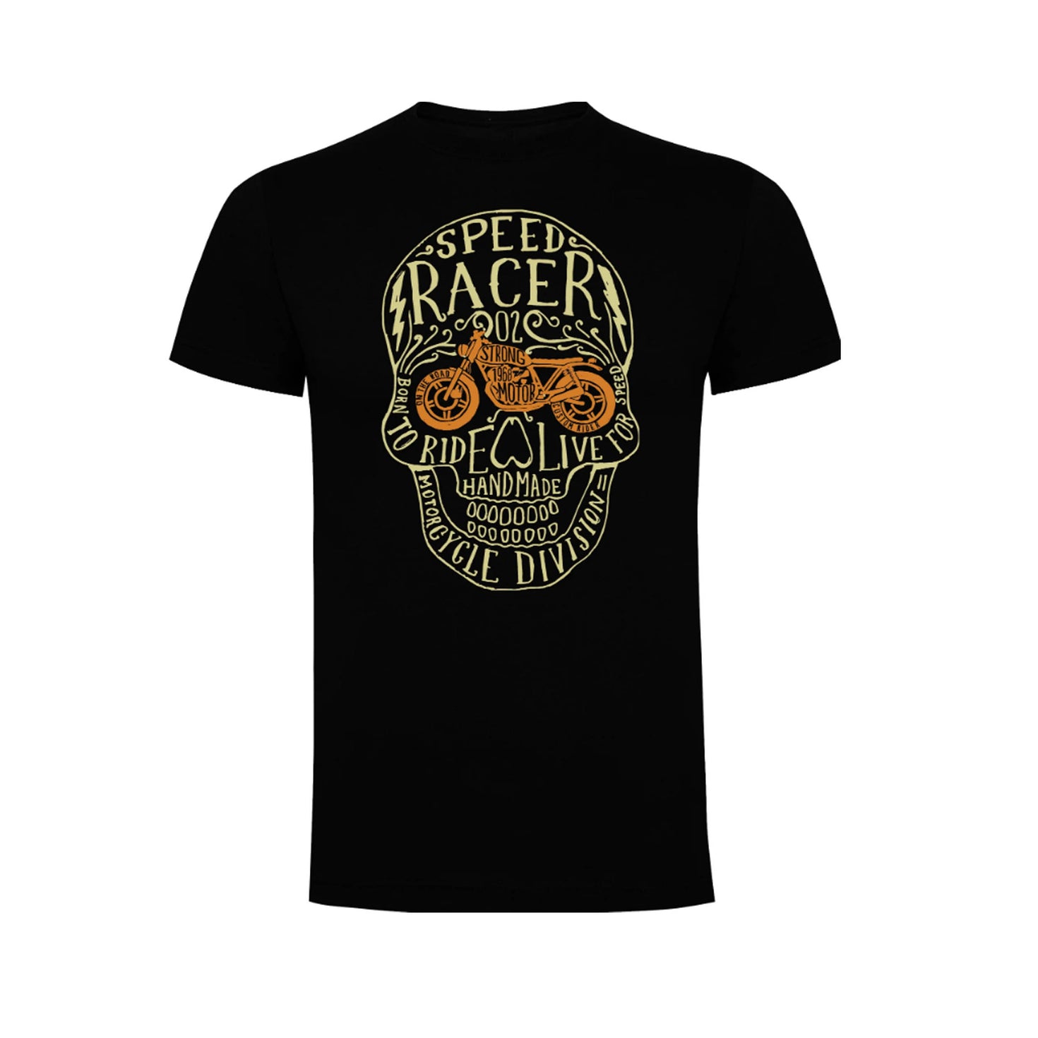 Hotrod 58 Biker Motorcycle Speed Racer Handmade T-Shirt - HOTROD58